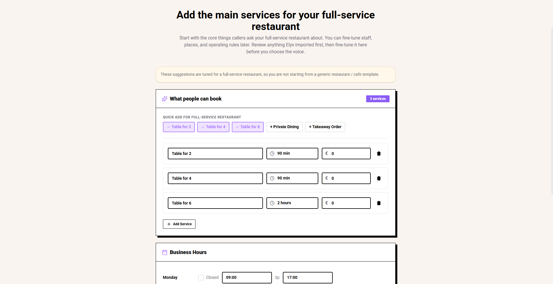 Add the services Resk can offer