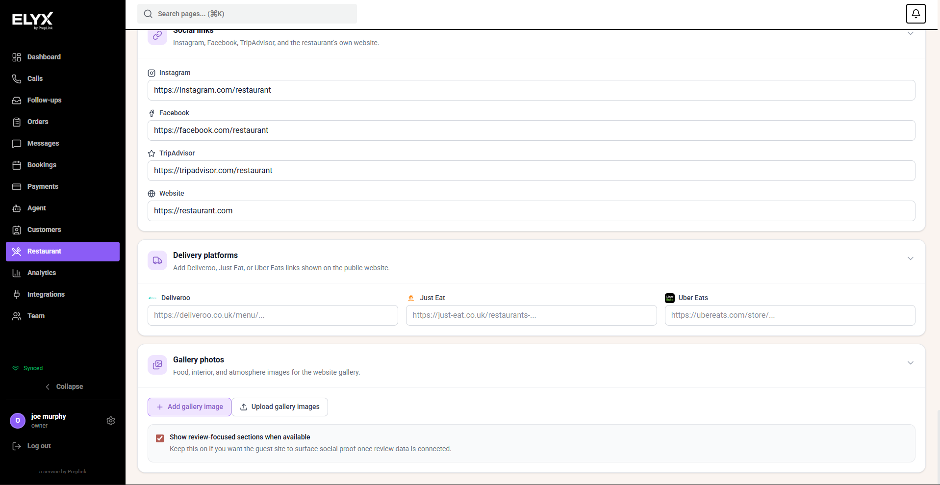 Public page delivery platforms